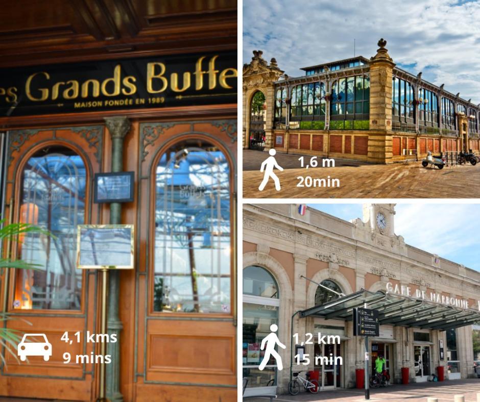 Grand Studio Rdc, Avec Parking Gratuit Sur Place Apartment นาร์บอนน์ ภายนอก รูปภาพ